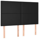 vidaXL fekete műbőr rugós ágy matraccal 140 x 190 cm