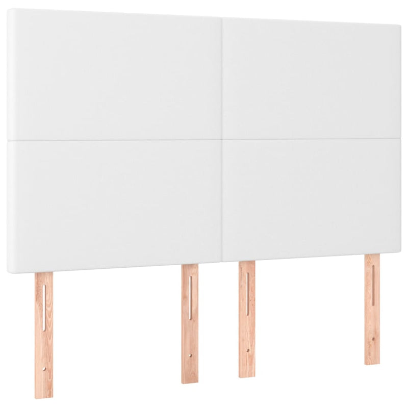 vidaXL fehér műbőr rugós ágy matraccal 140 x 200 cm