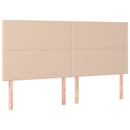 vidaXL cappuccino színű műbőr rugós ágy matraccal 200 x 200 cm