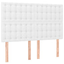 vidaXL fehér műbőr rugós ágy matraccal 140x190 cm