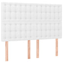 vidaXL fehér műbőr rugós ágy matraccal 140 x 200 cm