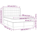 vidaXL világosszürke bársony rugós ágy matraccal 140x190 cm