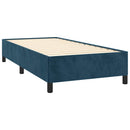vidaXL sötétkék bársony rugós ágy matraccal 100 x 200 cm