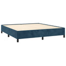 vidaXL sötétkék bársony rugós ágy matraccal 160x200 cm