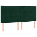 vidaXL sötétzöld bársony rugós ágy matraccal 180x200 cm