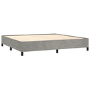 vidaXL világosszürke bársony rugós ágy matraccal 200x200 cm