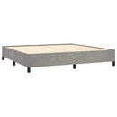 vidaXL világosszürke bársony rugós ágy matraccal 200x200 cm
