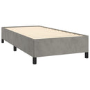 vidaXL világosszürke bársony rugós ágy matraccal 80 x 200 cm