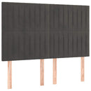 vidaXL sötétszürke bársony rugós ágy matraccal 140x200 cm