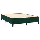 vidaXL sötétzöld bársony rugós ágy matraccal 140x190 cm