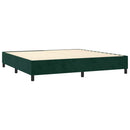 vidaXL sötétzöld bársony rugós ágy matraccal 200x200 cm