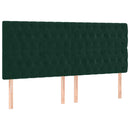 vidaXL sötétzöld bársony rugós ágy matraccal 200x200 cm