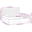 vidaXL sötétzöld bársony rugós ágy matraccal 200x200 cm