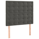 vidaXL sötétszürke bársony rugós ágy matraccal 90x190 cm
