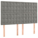vidaXL világosszürke bársony rugós ágy matraccal 140x190 cm