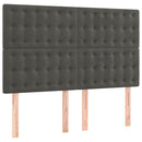 vidaXL sötétszürke bársony rugós ágy matraccal 140x190 cm