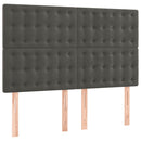 vidaXL sötétszürke bársony rugós ágy matraccal 140x200 cm