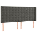 vidaXL sötétszürke bársony rugós ágy matraccal 160x200 cm