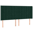 vidaXL sötétzöld bársony rugós ágy matraccal 180x200 cm