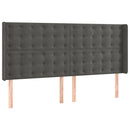 vidaXL sötétszürke bársony rugós ágy matraccal 200x200 cm