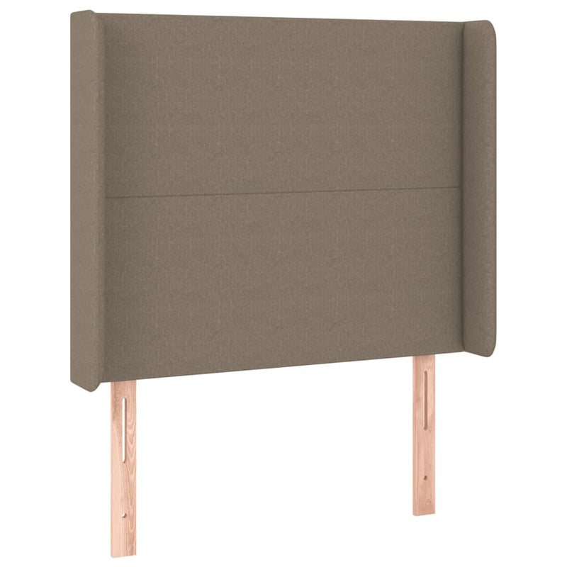 vidaXL tópszínű szövet rugós és LED-es ágy matraccal 80 x 200 cm