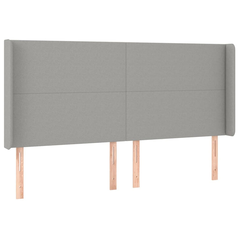 vidaXL világosszürke szövet rugós és LED-es ágy matraccal 160x200 cm