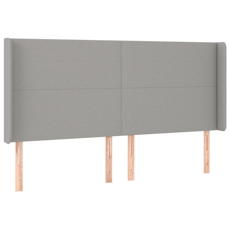 vidaXL világosszürke szövet rugós és LED-es ágy matraccal 160x200 cm