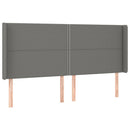vidaXL sötétszürke szövet rugós és LED-es ágy matraccal 180 x 200 cm