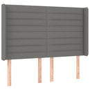 vidaXL sötétszürke szövet rugós és LED-es ágy matraccal 140x200 cm