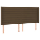 vidaXL barna szövet rugós és LED-es ágy matraccal 160x200 cm