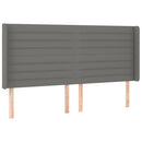 vidaXL sötétszürke szövet rugós és LED-es ágy matraccal 180 x 200 cm