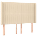 vidaXL krémszínű szövet rugós és LED-es ágy matraccal 140x200 cm