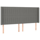 vidaXL sötétszürke szövet rugós és LED-es ágy matraccal 160x200 cm
