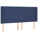 vidaXL kék szövet rugós és LED-es ágy matraccal 180 x 200 cm