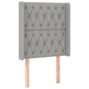 vidaXL világosszürke szövet rugós és LED-es ágy matraccal 80 x 200 cm