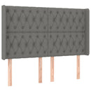 vidaXL sötétszürke szövet rugós és LED-es ágy matraccal 140x200 cm
