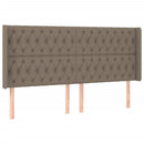 vidaXL tópszínű szövet rugós és LED-es ágy matraccal 180 x 200 cm