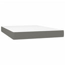vidaXL sötétszürke szövet rugós és LED-es ágy matraccal 140x190 cm