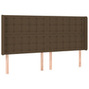 vidaXL barna szövet rugós és LED-es ágy matraccal 180 x 200 cm