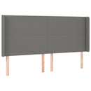 vidaXL sötétszürke szövet rugós és LED-es ágy matraccal 180 x 200 cm