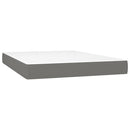 vidaXL sötétszürke szövet rugós és LED-es ágy matraccal 140x190 cm
