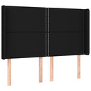 vidaXL fekete szövet rugós és LED-es ágy matraccal 140x200 cm