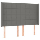 vidaXL sötétszürke szövet rugós és LED-es ágy matraccal 140x200 cm