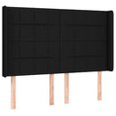 vidaXL fekete szövet rugós és LED-es ágy matraccal 140x200 cm