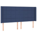 vidaXL kék szövet rugós és LED-es ágy matraccal 160x200 cm