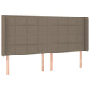 vidaXL tópszínű szövet rugós és LED-es ágy matraccal 180 x 200 cm