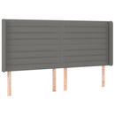 vidaXL sötétszürke szövet rugós és LED-es ágy matraccal 180 x 200 cm