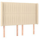 vidaXL krémszínű szövet rugós és LED-es ágy matraccal 140x200 cm