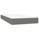 vidaXL sötétszürke szövet rugós és LED-es ágy matraccal 100x200 cm