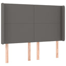 vidaXL szürke műbőr rugós ágy matraccal és LED-del 140x190 cm